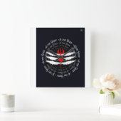Divine Trishul Wall Clock - Spirituelle Hindudekor Quadratische Wanduhr (Zuhause)