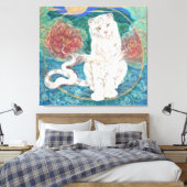 Divine White Tiger of the Moonlit Ring Leinwanddruck (Insitu (Schlafzimmer))