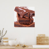 Divinely Decadent Chocolate Brownie Poster - SRF (Küche)