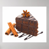 Divinely Decadent Chocolate Cake Art Poster (Vorne)