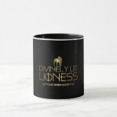 Divinely Lit Lioness Tasse - Schwarz & Gold (Zentrum)