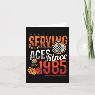 Diving Aces seit 1985 Badminton Lover 40. Geburtst Karte