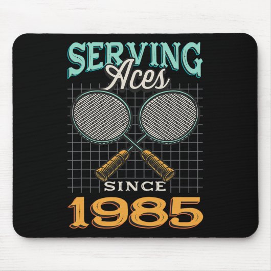Diving Aces seit 1985 Badminton Lover 40. Geburtst Mousepad (Vorne)