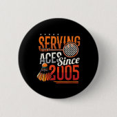 Diving Aces seit 2005 Badminton Lover 20. Geburtst Button (Vorderseite)