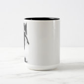 Diving Catch Moment Zweifarbige Tasse (Mittel)