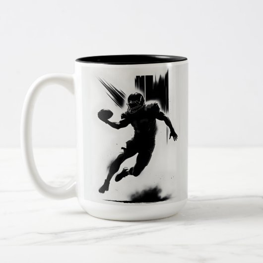 Diving Catch Moment Zweifarbige Tasse (Links)