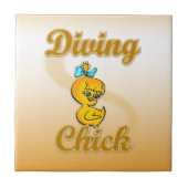 Diving Chick Fliese (Vorderseite)