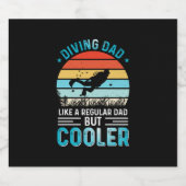 Diving Dad Schaumweinetikett (Einzelnes Label)