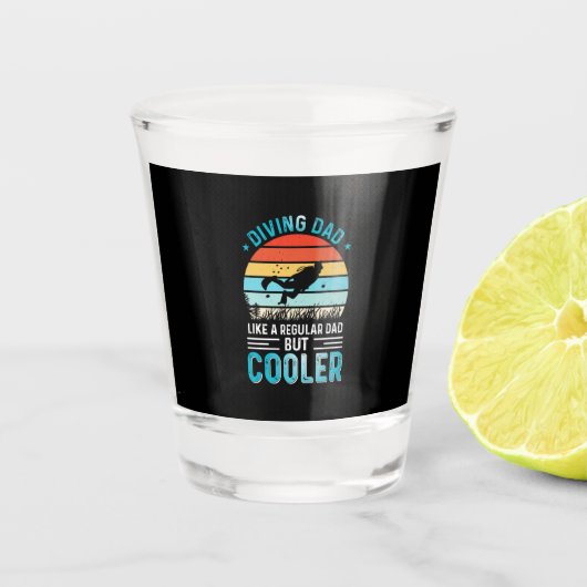 Diving Dad Schnapsglas (Vorderseite)