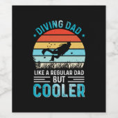Diving Dad Weinetikett (Einzelnes Label)