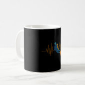 Diving Heartbeat Scuba Diver Apparel Dive Kaffeetasse (Vorderseite Links)