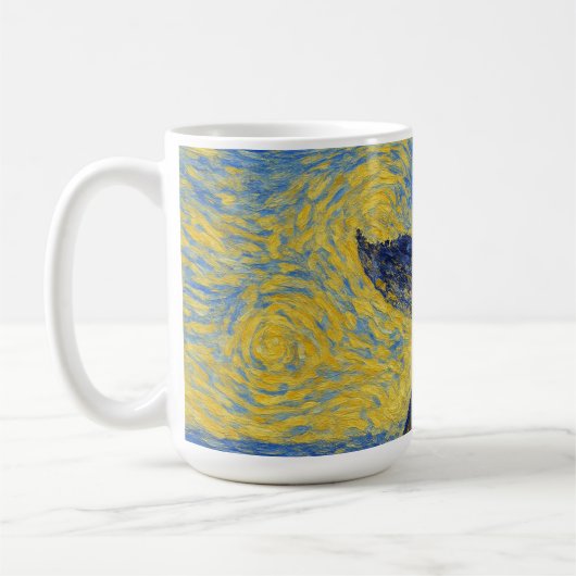 Diving Humpback van Gogh style mugs Kaffeetasse (Links)