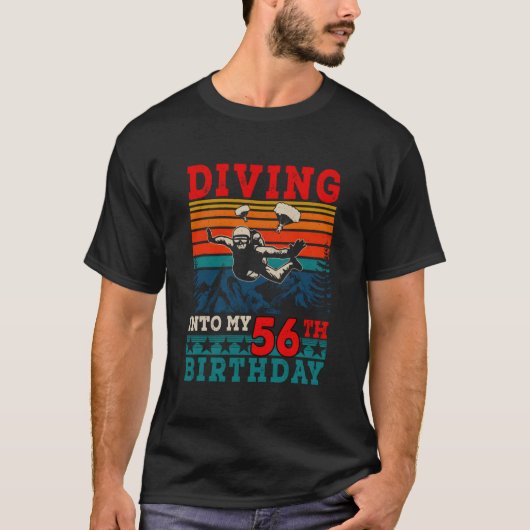 Diving Into My 56Th Skydiving T-Shirt (Vorderseite)