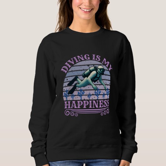 diving is my happiness sweatshirt (Vorderseite)