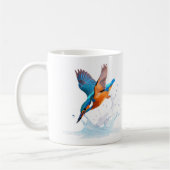 Diving Kingfisher Vibrant Wildlife Art Kaffeetasse (Links)