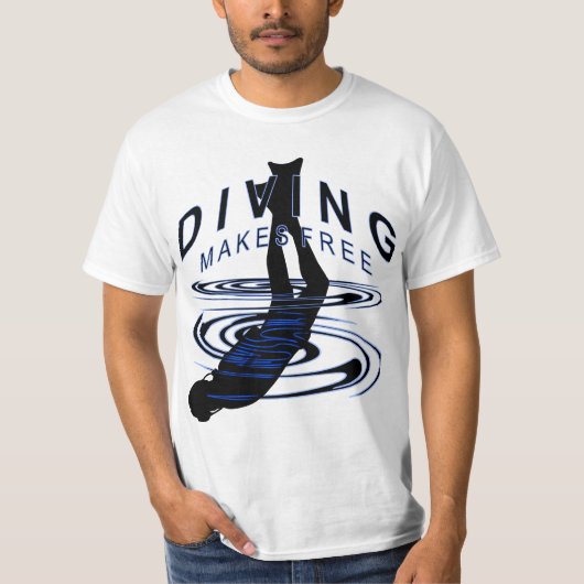 Diving makes free - für alle Tauchfans T-Shirt (Vorderseite)
