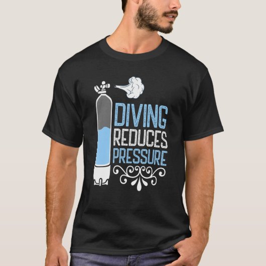 Diving Reduces Pressure Snorkeling Ocean Diving T-Shirt (Vorderseite)