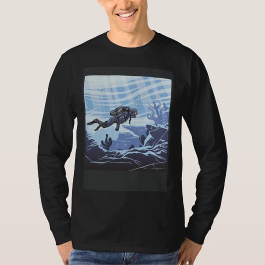 Diving Water Scuba Diver Ocean Swimmer Diving T-Shirt (Vorderseite)