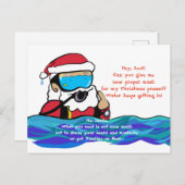 Diving Weihnachtsmann ポ ト ド Postkarte (Vorne/Hinten)