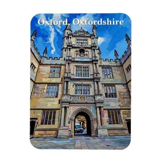 Divinity in Stone - Bodleian Library, Oxford Magnet (Vertikal)