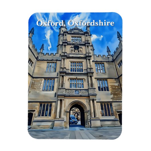 Divinity in Stone - Bodleian Library, Oxford Magnet (Vertikal)