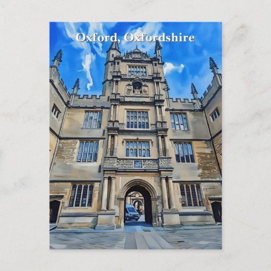 Divinity in Stone - Bodleian Library, Oxford Postkarte (Vorderseite)
