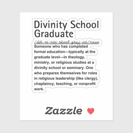 Divinity School Aufkleber (Blatt)