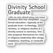 Divinity School Aufkleber (Vorderseite)