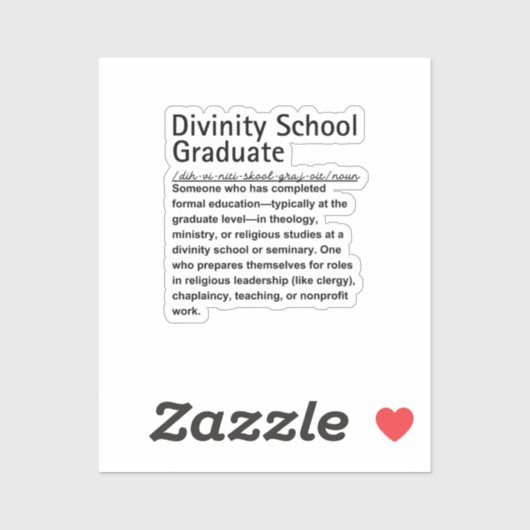 Divinity School Aufkleber (Blatt)