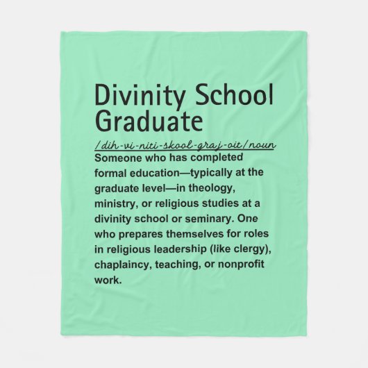 Divinity School Fleecedecke (Vorderseite)