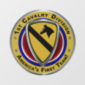 Division Cavalry Fensteraufkleber (Blatt)