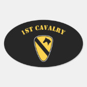 Division Cavalry Ovaler Aufkleber (Vorderseite)