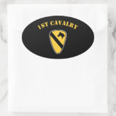 Division Cavalry Ovaler Aufkleber (Tasche)