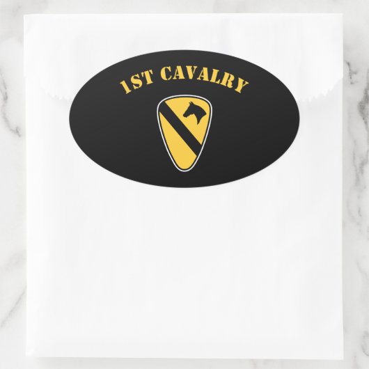 Division Cavalry Ovaler Aufkleber (Tasche)