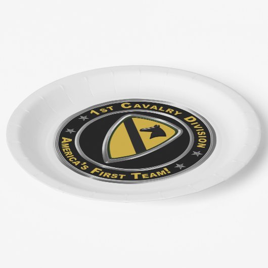 Division Cavalry Pappteller (Schrägansicht)