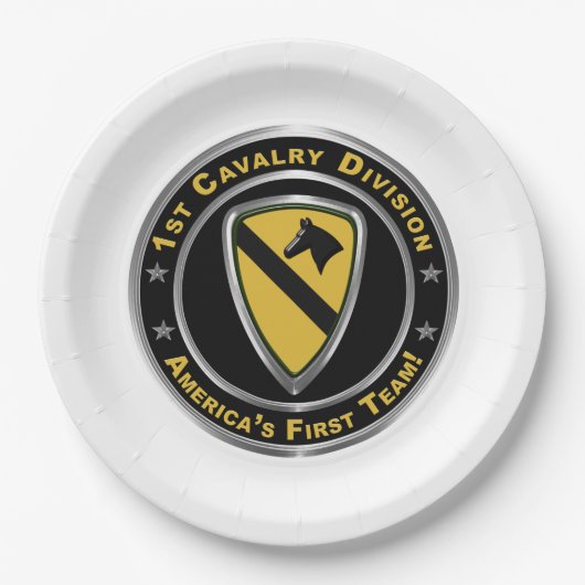 Division Cavalry Pappteller (Vorderseite)
