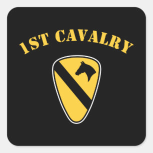 Division Cavalry Quadratischer Aufkleber