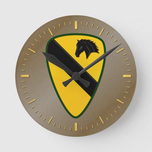 Division Cavalry Runde Wanduhr (Vorderseite)