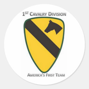Division Cavalry Runder Aufkleber
