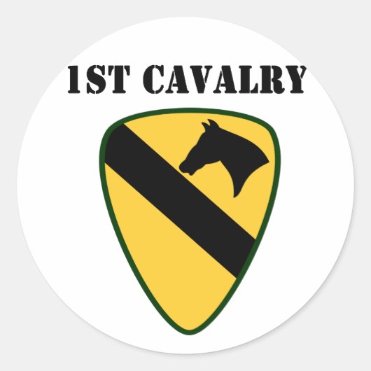 Division Cavalry Runder Aufkleber (Vorderseite)