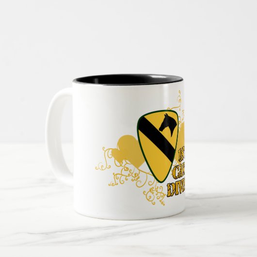 Division Cavalry Zweifarbige Tasse (Vorderseite Links)