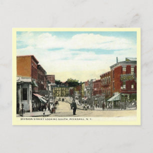 Division St., Peekskill, New York Vintag Postkarte
