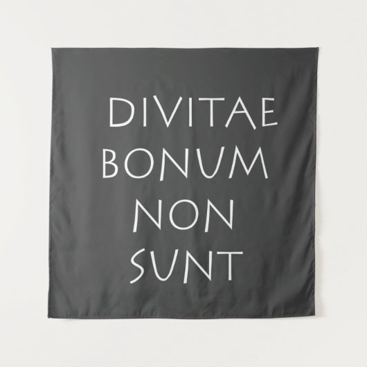 Divitae bonum non sunt wandteppich (Vorderseite)
