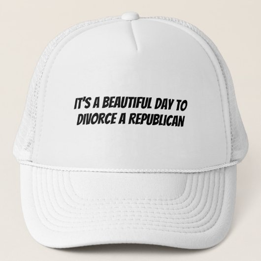 Divorce A Republican Trucker Hat Truckerkappe (Vorderseite)