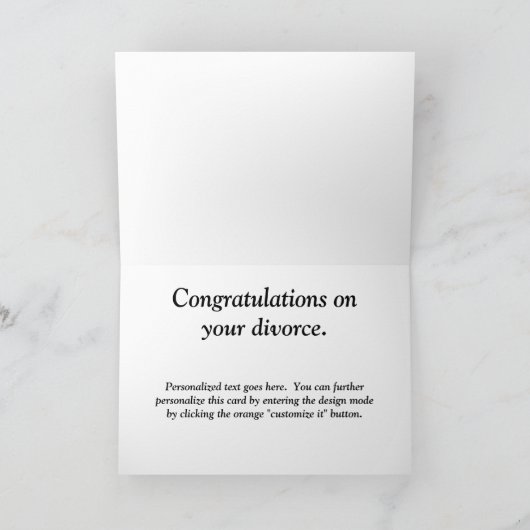 Divorce Card Karte (Innenseite)