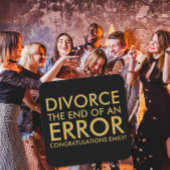 Divorce Celebration Coaster | End of an Error Rechteckiger Pappuntersetzer