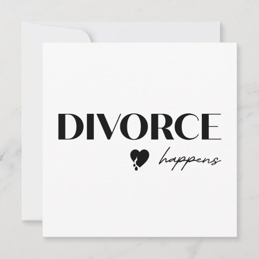 Divorce Happens Flat Card (Vorderseite)