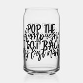 Divorce Party | Black and Gold Pop the Champagne Dosenglas (Vorderseite)