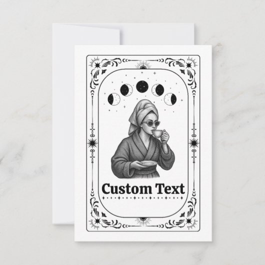 Divorce Party Invite Tarot Card Feminist Zodiac  (Vorderseite)