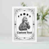 Divorce Party Invite Tarot Card Feminist Zodiac  (Stehend Vorderseite)